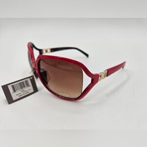 NYS Collection OVERSIZED Sunglasses RED & GOLD cat 2 NWT Old Stock